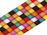 Stair Mats 15 pcs 76 x 20 cm Colourful Block Pattern Polyester 42054626