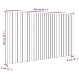 Wall Headboard White 204x3x110 cm Solid Wood Pine 824929