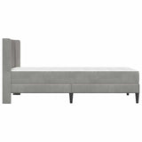 Bed Frame with Mattress Light Grey 90 x 190 cm Velvet 3415244