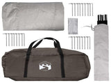 Tipi Tent Brown Grey 400 x 400 x 250 cm Polyester and Steel 42029029