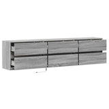 TV Wall Cabinet with LED Grey Sonoma 180x31x45 cm 3307938