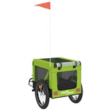 Pet Bike Trailer Green and Black Oxford Fabric and Iron 93920