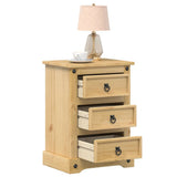 Bedside Cabinet Corona 45x35x64 cm Solid Wood Pine 4005656