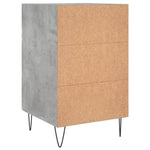 ZNTS Bedside Cabinet Concrete Grey 40x40x66 cm Engineered Wood 827656