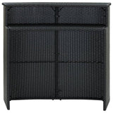 Garden Bar Table Black 120x55x110 cm Poly Rattan 313468