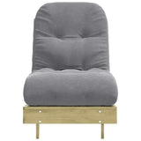 Futon Sofa Bed with Mattress 60x206x11 cm Impregnated Wood Pine 846750