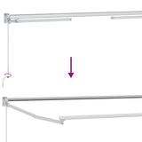 Manual Retractable Awning with LEDs Light Grey and White 3425700