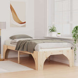Bed Frame Brown 90 x 190 cm Solid Pine Wood 873010