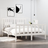 Bed Frame without Mattress White 140x190 cm Solid Wood 3104109