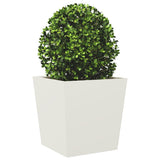 Garden Planter White 50x50x50 cm Steel 851068