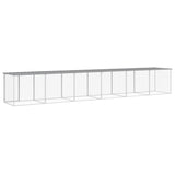 Chicken Cage with Roof Light Grey 603x98x90 cm Galvanised Steel 3189056