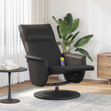 Massage Recliner Chair Black 71 x 90 x 105 cm Faux Leather 42018597
