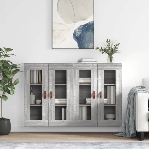 Wall Mounted Cabinets 2 pcs Grey Sonoma Engineered Wood 3197919