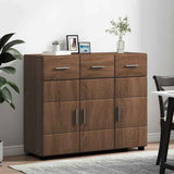 Sideboard FLORIN Brown Oak 88.5 x 30.5 x 73 cm Engineered Wood 880318