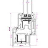 Tilt Basement Window RISOR 40 x 40 cm PVC and Clear Plain Glass 42047781
