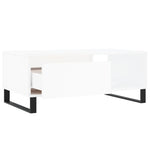 ZNTS Coffee Table White 90x50x36.5 cm Engineered Wood 830572