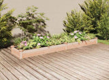 Garden Raised Bed with Liner 240x45x25 cm Solid Wood Fir 364295