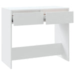 Console Table White 89x41x76.5 cm Steel 809566