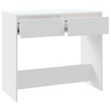 Console Table White 89x41x76.5 cm Steel 809566