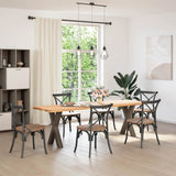 Dining Table Legs X-Shaped 2 pcs Natural Steel 60x cm Steel 4012975