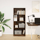 Bookcase Smoked Oak 60x24x143 cm Engineered Wood 857816