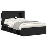 Headboard Cabinet with Storage Black Engineered Wood 8001256