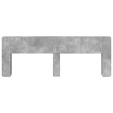 Headboard Cabinet with Storage Concrete Grey Engineered Wood 8001240