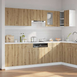 11 Piece Kitchen Cabinet Set Lyon" Artisan Oak Engineered Wood 3328580