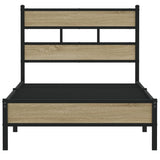 Bed Frame without Mattress Sonoma Oak 90x190 cm Single Engineered Wood 4017246