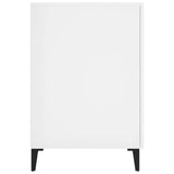 Desk High Gloss White 140x50x75 cm Engineered Wood 812777