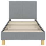 Children's Bed Frame with Headboard Light Grey 80 x 160 cm 42010984