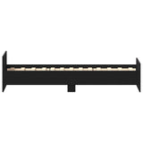 Bed Frame without Mattress Black Oak 100x200 cm Engineered Wood 862366