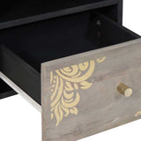 TV Cabinet with Drawer Grey 70 x 33 x 46 cm Solid Mango Wood 4018773