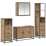 Bathroom Furniture Set 4 pcs Artisan Oak Engineered Wood 3402483