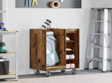 Golf Cabinet with Wheel Plain Old Wood 65 x 45 x 98 cm 899453