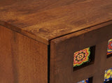 Sideboard with Storage Walnut 40 x 33 x 75 cm Solid Mango Wood 4018248