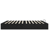 Ottoman Bed Frame Black Oak 203 x 180 x 25 cm Engineered Wood 3409206