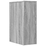 Narrow Bathroom Cupboard with Wheels Grey Sonoma Engineered Wood 855282