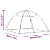 Mosquito Net Mongolia with Doors 220 Mesh White 200x200x135 cm 4010049