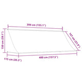 Retractable Awning 400x150 cm Yellow and White 143757