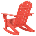 Garden Rocking Adirondack Chair Solid Fir Wood Red 315883