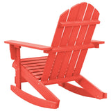 Garden Rocking Adirondack Chair Solid Fir Wood Red 315883