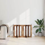 Folding Pet Fence 4 pcs Oak Wood 201 x 38 x 70 cm 8005968