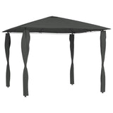Gazebo with Post Covers 3x3x2.6 m Anthracite 160 g/m 313607