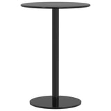 Garden Table Round Black 50x72 cm Steel 4009308