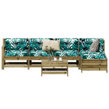 6 Piece Garden Sofa Set Impregnated Wood Pine 3250963