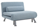 Linen Chair Bed, 3-in-1 Convertible Sleeper Chair with Adjustable Backrest, Pillow, for Living Room, T3398P329600