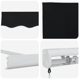 Retractable Awning Black 350 x 250 cm Fabric and Metal 3330333