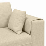 Fabric Sofa with Cushion Cream 208 cm Fabric 3335149