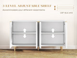 Sideboard Buffet Cabinet, Modern Kitchen Storage Cabinet with 4 Doors and Adjustable Shelves, Living T3398P343510